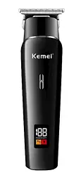 Професійна бездротова машинка Kemei KM-1113 для стрижки волосся та бороди USB LED індикатор 5вт Чорний - мініатюра 2