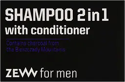Шампунь 2 в 1 з кондиціонером і деревним вугіллям Zew For Men Shampoo 85 мл - мініатюра 2