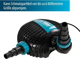 Насос для ставка AquaForte O-4.600, 35 Вт, максимальна продуктивність 4,6 м3/година, максимальна висота 2,60 м, довжина кабелю 10 - мініатюра 4
