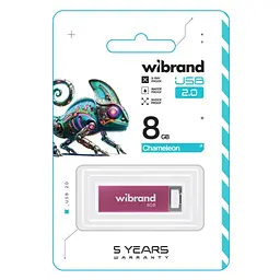 USB флеш накопичувач Wibrand 8GB Chameleon Pink USB 2.0 (WI2.0/CH8U6P) - мініатюра 2