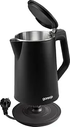 Електрочайник Gorenje 1 5 л 2 200 Вт корпус- нержав. Strix матовий чорний kuh0015405 - мініатюра 5