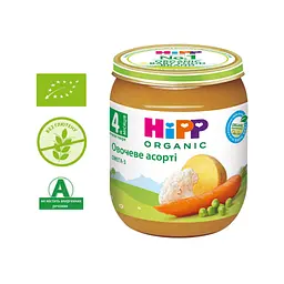 Дитяче пюре HiPP Овочеве асорті 125 г (1223072) - мініатюра 2