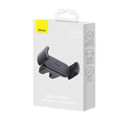 Автомобільний тримач холдер Baseus Steel Cannon 2 Air Outlet Car Mount SUGP000001 Black - мініатюра 8