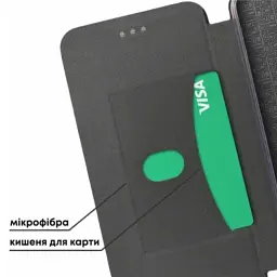 Чохол книжка Samsung Galaxy A52 5G еко-шкіра Premium Case для смартфона Чорний - мініатюра 6