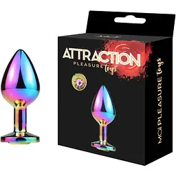 Металева анальна пробка Mai Attraction Toys №73 Rainbow