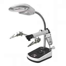 Тримач третя рука MG16090C лупа, крокодили, LED-підсвітка