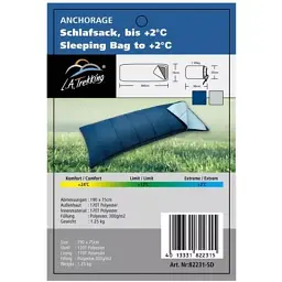 Спальний мішок L.A.Trekking одеяло Anchorage L Blue (82231) - мініатюра 2