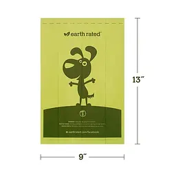 Біорозкладні пакети для собак Earth Rated 22 х 33 см 15 шт. - мініатюра 4