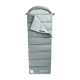 Туристичний спальний мішок Naturehike M400 (до -18C) Праворуч блискавка (R) Сірий