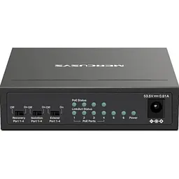 Комутатор MS106LP, Black, LAN 10/100/1000Mb, 4 порти PoE+ Mercusys teh0028257