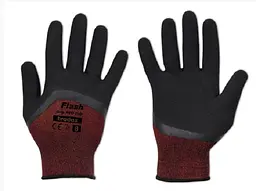 Рукавички захисні Bradas FLASH GRIP RED FULL латекс розмір 9 RWFGRDF9