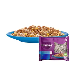 Уцінка. Набір вологого корму для котів Whiskas тунець/лосось в желе (4 шт. x 85 г) - мініатюра 4