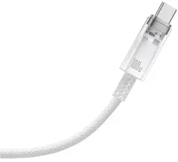 Кабель Baseus Explorer Smart Temperature Control Cable Type-C to Type-C 100W 1m P10319703221-00 White - мініатюра 3