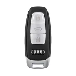 Чохол ключа №2 Audi червоний+хромована окантовка (3 кнопки) TPU - мініатюра 2
