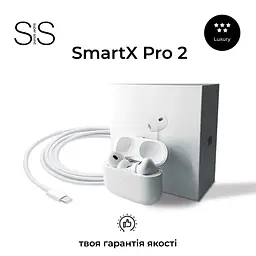 Бездротові Bluetooth-навушники SmartX Pro 2 Luxury вакуумні, білі Smart X SAP2L - мініатюра 4