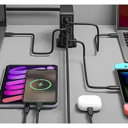 Зарядний пристрій універсальний Voltronic fast charger USB QC3.0/PD/PPS 120W чорний - мініатюра 4