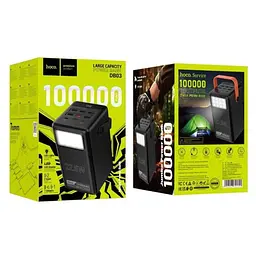 УМБ Hoco DB03 Endure 22.5W fully compatible PB/Lamp/100 000mAh чорний - мініатюра 4
