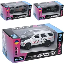 Джип AS-3216 АвтоСвіт, 1:32-36, метал, інерція, 12см, відчиняються двері/багажник, гумові колеса