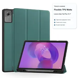 Чохол до планшета BeCover Flexible TPU Matte Lenovo Idea Tab Plus 12.1" Dark Green (716147) - мініатюра 5