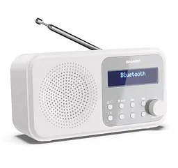 Радіоприймач портативний Sharp DRP420WH DAB+, FM, Bluetooth, батарейки, мережа - мініатюра 2