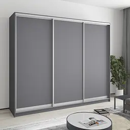 Шафа-купе тридверна MebelStar Комбо AL 3ДСП 250x60x210 см Антрацит (MBS-3301)