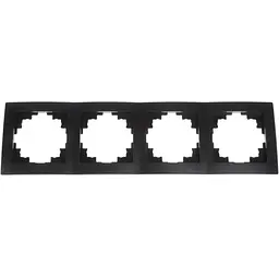 Рамка Brille на 4 поста чорна NB-4F bk