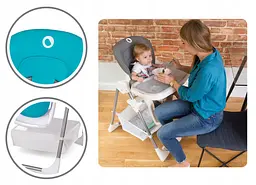Стільчик для годування Lionelo Linn Plus Tourquise - мініатюра 6