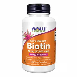 Біотин Biotin 10 мг (10 000 мкг) 120 вегетаріанських капсул