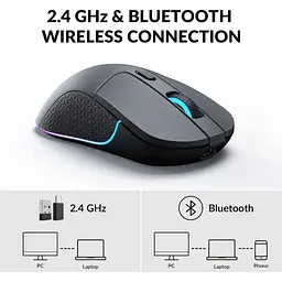 Мишка Keychron M3 Wireless/Bluetooth/USB Black (M3-A1) - мініатюра 5