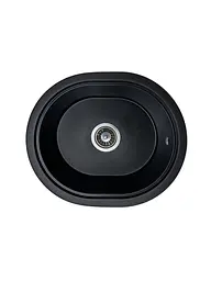 Кухонна мийка Adamant CIRCUM чорна 500x425x180 мм, без крила 50 см