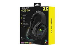 Ігрові навушники з мікрофоном 2E GAMING HG340 Black, mini-jack/dual 3,5 мм, RGB, 2 м - мініатюра 3