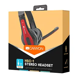 Навушники Canyon HSC-1 Black-Red (CNS-CHSC1BR) - мініатюра 6