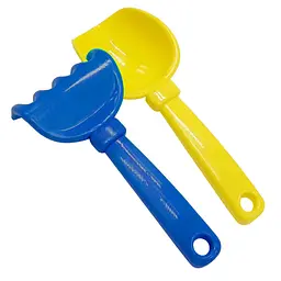 Набір для пісочниці Латаття №5 1074Blue-Yellow лопатка, граблі