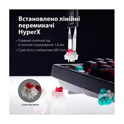 Клавіатура HyperX Origins 2 1800 HX Red USB UA Black (B4QS4AA) - мініатюра 9