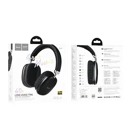 Навушники Hoco W35 Air Triumph BT headphones | BT5.3, AUX / TF, 45h | black - мініатюра 6