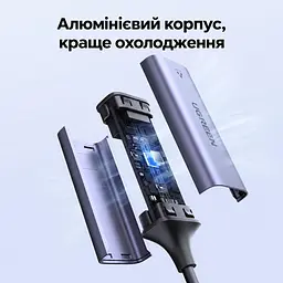 Мережевий адаптер UGREEN CM199 зовнішня мережева карта USB-C на RJ45 Ethernet 10/100/1000 Мбіт/с зі світлодіодним індикатором для Windows macOS та Linux сумісний зі Steam Deck та Nintendo Switch Lite чип AX88179B із вбудованим кабелем 0,1 м космічний сірий (50737) - мініатюра 9