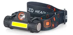 Ліхтар налобний TOTO PD-6672 + Магніт (USB Gharge) Black