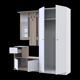 Передпокій Бела та шафа Промо Дуб сонома/Білий 2 ДСП 190х48х204 (42005328) - мініатюра 13