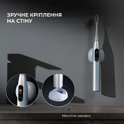 Електрична зубна щітка Oclean X Pro Digital Smart Sonic Toothbrush Glamour Silver [81247] - мініатюра 7