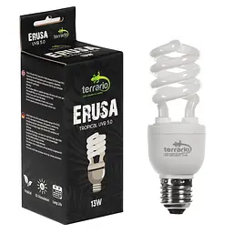 Люмінесцентна лампа Terrario Erusa Tropical UVB 5.0 13W для тропічних рептилій та амфібій - мініатюра 1