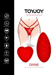 Вібратор в трусики Toy Joy Divine The Divine The Sensual Panty Pleaser 9 см червоний - мініатюра 5