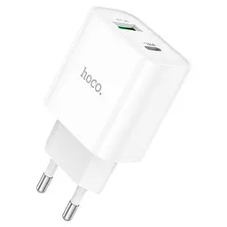 Мережевий зарядний пристрій Hoco C80A Plus Rapido PD20W+QC3. 0 charger білий