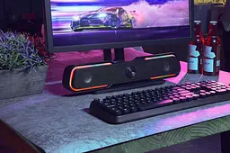 Акустична система 2.0 HP DHE-6002 3.5 мм + USB 6 Вт Sound Bar LED RGB - мініатюра 7