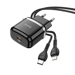 Адаптер HOCO Type-C to Lightning Cable Victorious single port charger set N24 |1Type-C, 20W/3A, PD/QC| - мініатюра 5