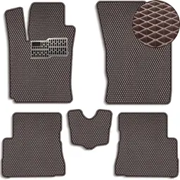 Килимки в салон EVA для Hyundai Getz 2005-2008 з підп'ятником Коричневі 5 шт