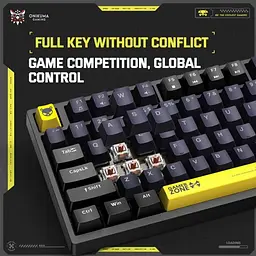 Клавіатура Onikuma ігрова бездротова G-78 для ПК та ігор з RGB підсвіткою геймерська Bluetooth та USB 2.4GHz чорний - мініатюра 5