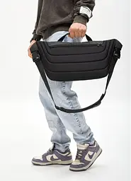 Чоловіча cумка-бананка під ноутбук Sambag Urban Laptop чорно-помаранчева 46 × 26 см (51411129m) - мініатюра 7