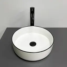 Умивальник VBI Prato white edge накладний VBI-011414, Білий - мініатюра 2