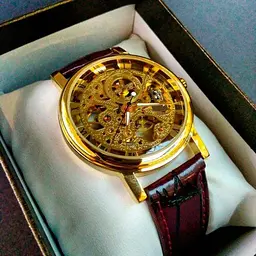 Класичний жіночий годинник Winner Gold Brown - мініатюра 10