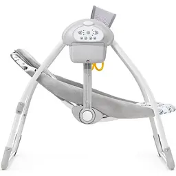 Крісло-гойдалка Kinderkraft Flo Mint сіре з блакитним (00-00158385) - мініатюра 6